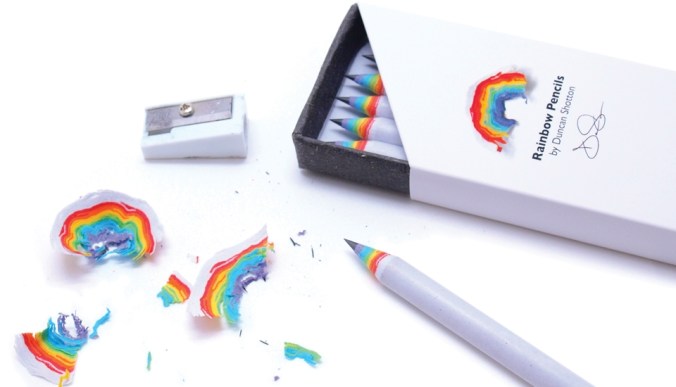 Rainbow pencils by Duncan Shotton Design.