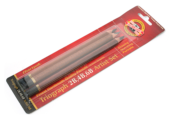 Koh-i-Noor Triograph Mixed Grade Three-pack at JetPens.com
