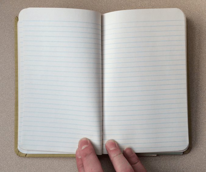 Boorum & Pease memo book lined paper